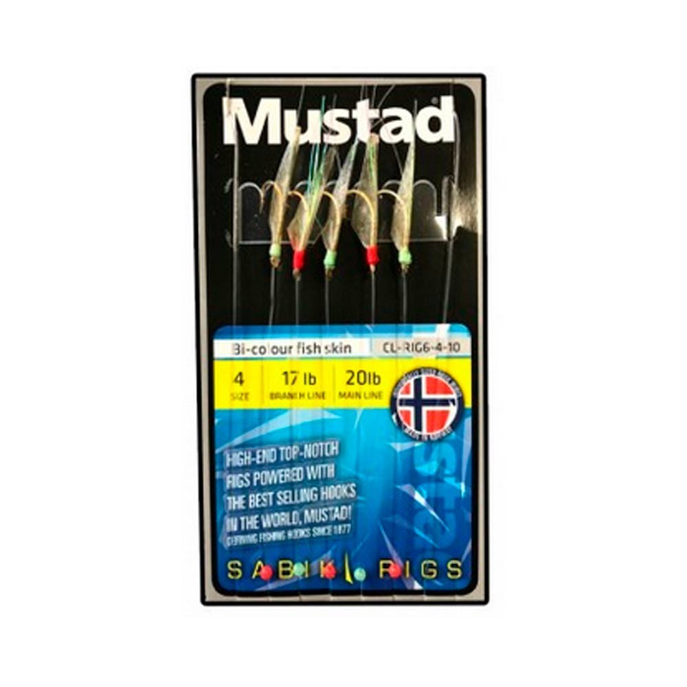 SABIKI RIGS BI-COLOUR FISH SKIN MUSTAD