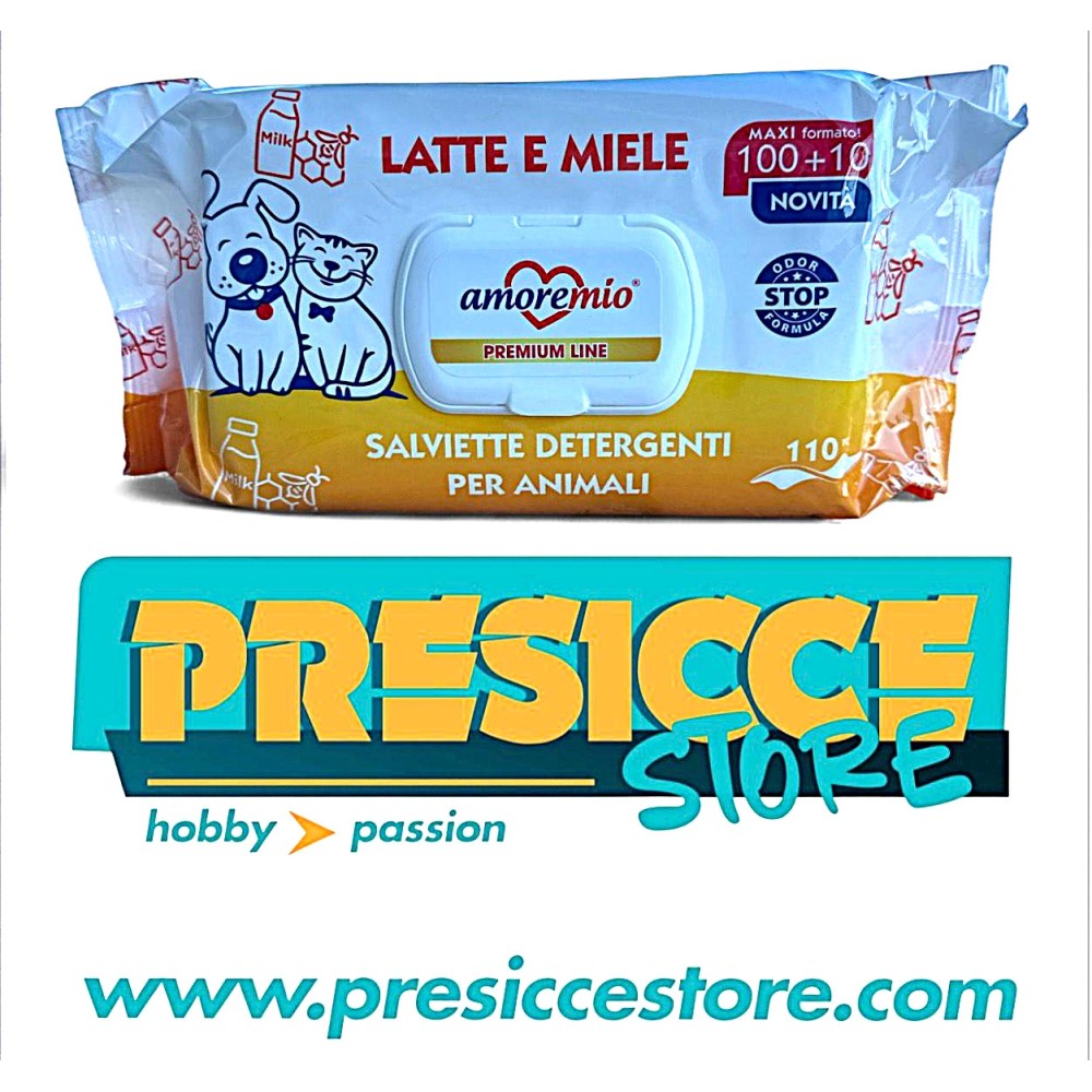 AMORE MIO - SALVIETTINE DETERGENTI MAXI FORMATO 100+10 LATTE E MIELE