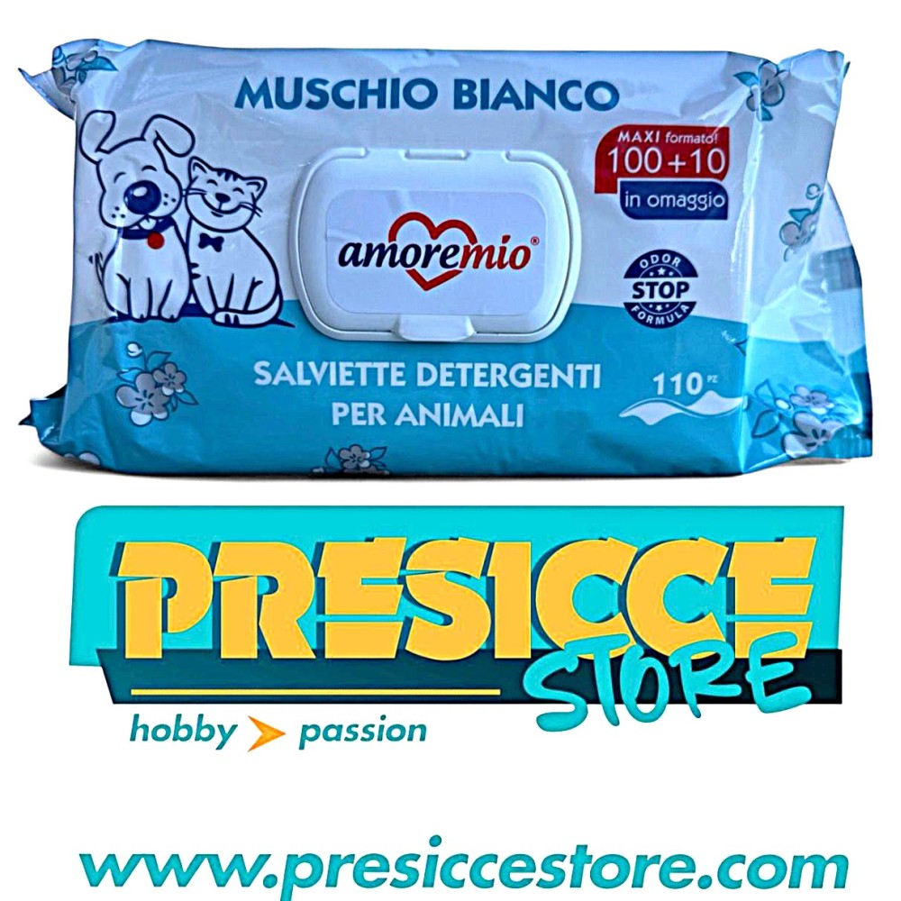 AMORE MIO - SALVIETTINE DETERGENTI MAXI FORMATO 100+10 MUSCHIO BIANCO