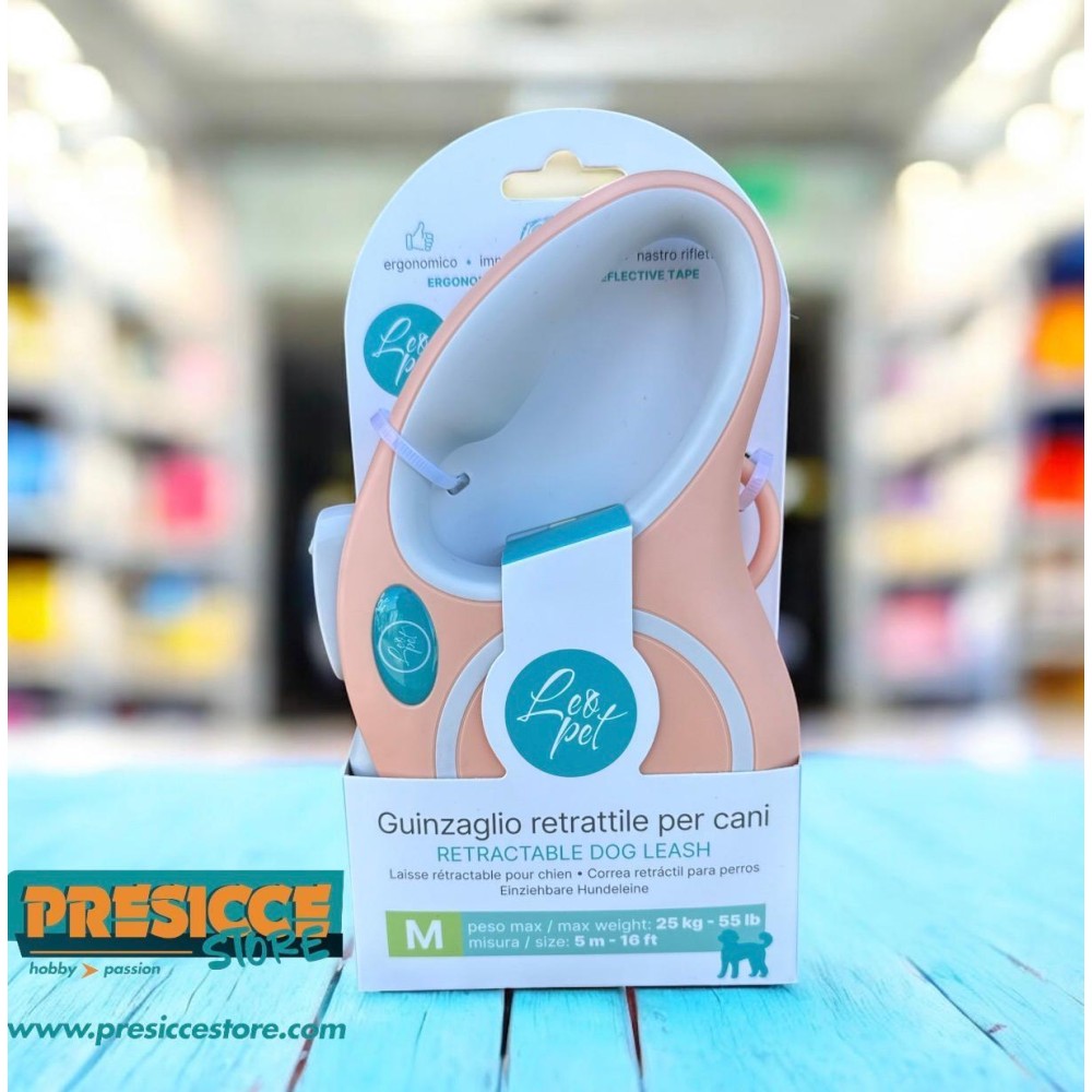LEOPET - GUINZAGLIO RETRATTILE DIVERSE TAGLIE