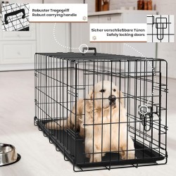 LEOPET - GABBIA IN FERRO PIEGHIEVOLE PER CANI DIVERSE MISURE