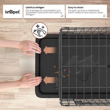 LEOPET - GABBIA IN FERRO PIEGHIEVOLE PER CANI DIVERSE MISURE