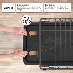 LEOPET - GABBIA IN FERRO PIEGHIEVOLE PER CANI DIVERSE MISURE