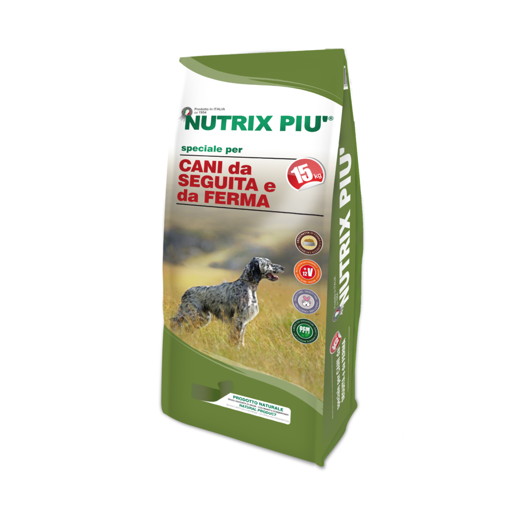 NUTRIX PIU' - SPECIALI PER CANI DA SEGUITA E DA FERMA 15KG