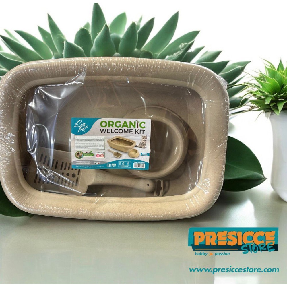 LEOPET - ORGANIC WELCOME KIT LETTIERA , CIOTOLA E PALETTA