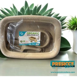 LEOPET - ORGANIC WELCOME KIT LETTIERA , CIOTOLA E PALETTA
