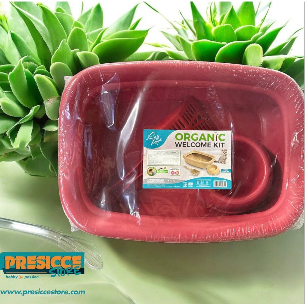 LEOPET - ORGANIC WELCOME KIT LETTIERA , CIOTOLA E PALETTA