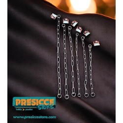 LEOPET - COLLARE STRANGOLO A CATENA CON ANELLI LUNGHI IN DIVERSE MISURE