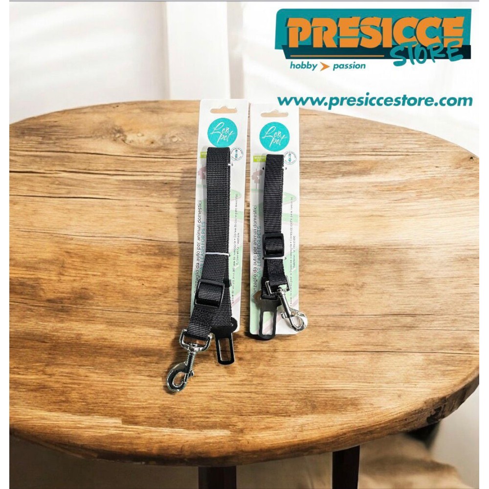 LEOPET - GUINZAGLIO UNIVERSALE PER AUTO NERO IN DIVERSE MISURE