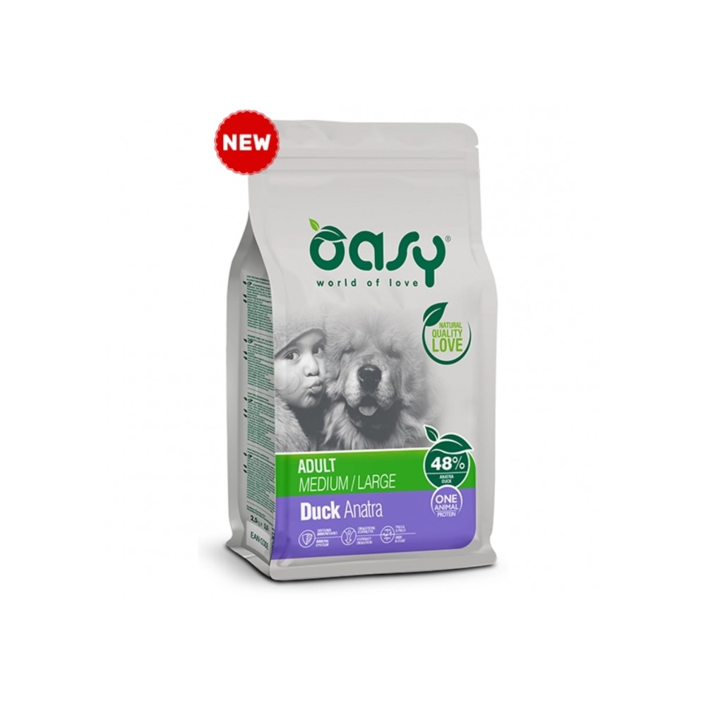 OASY ADULT MEDIUM/LARGE MONOPROTEICO ANATRA 12KG