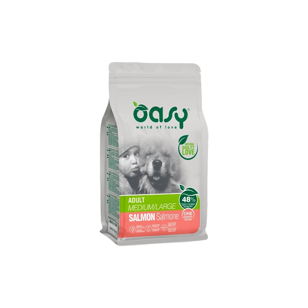 OASY ADULT MEDIUM/LARGE MONOPROTEICO SALMONE 12KG