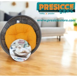 LETTINO PASHA CON CUSCINO TORTORA/ANTRACITE