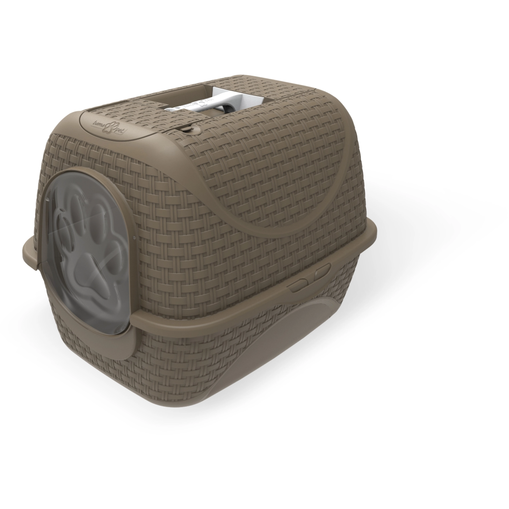 BAMAPET - LETTIERA PER GATTI CHIUSA CON PORTA BASCULANTE