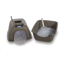 BAMAPET - LETTIERA PER GATTI CHIUSA CON PORTA BASCULANTE