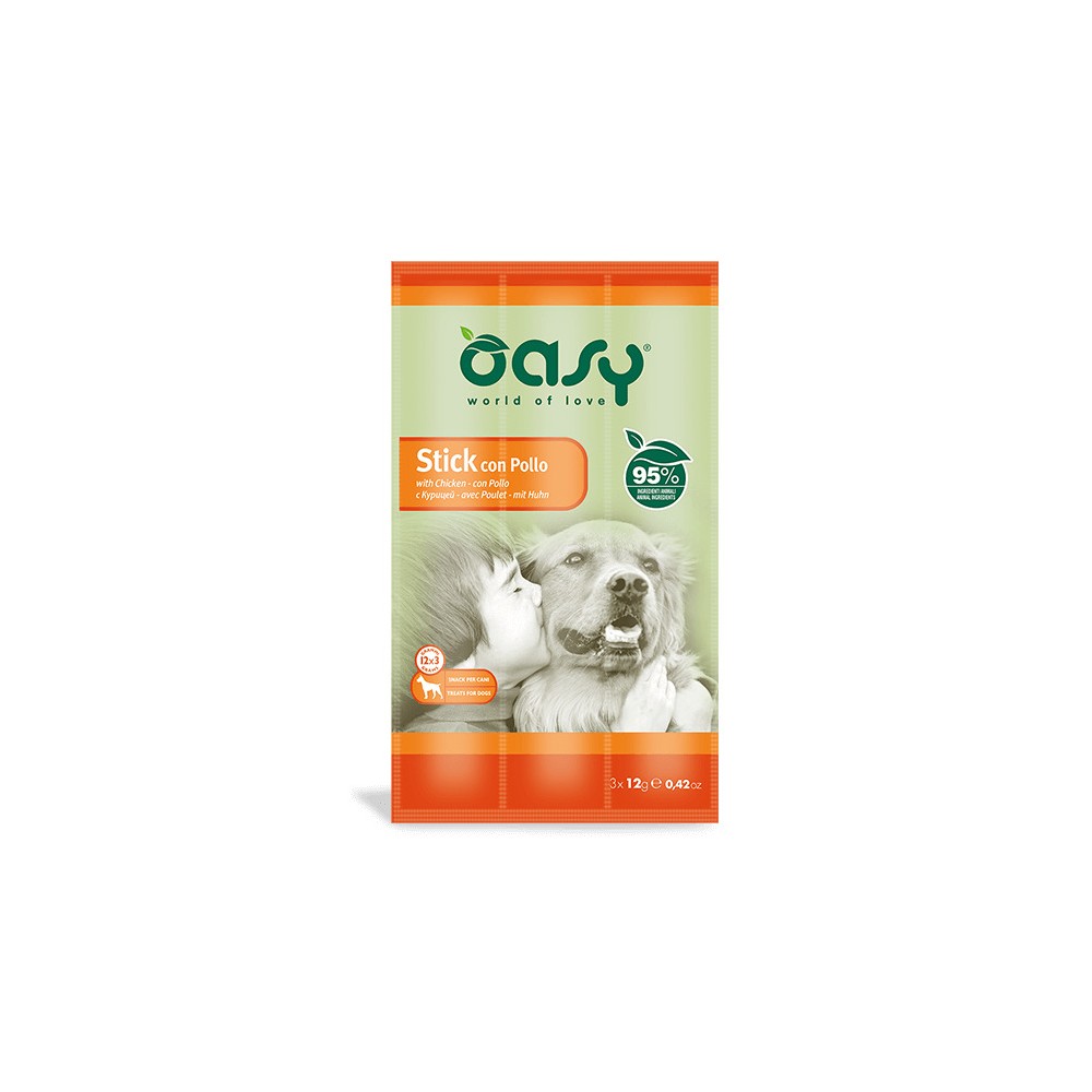 OASY - STICK PER CANI IN DIVERSI GUSTI 3 x 12 g