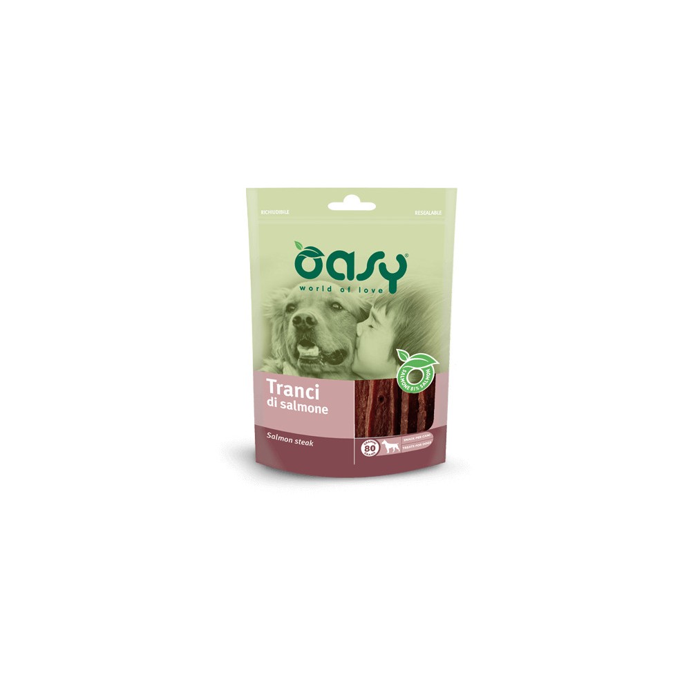 OASY SNACK DOG - TRANCI DI SALMONE 80g