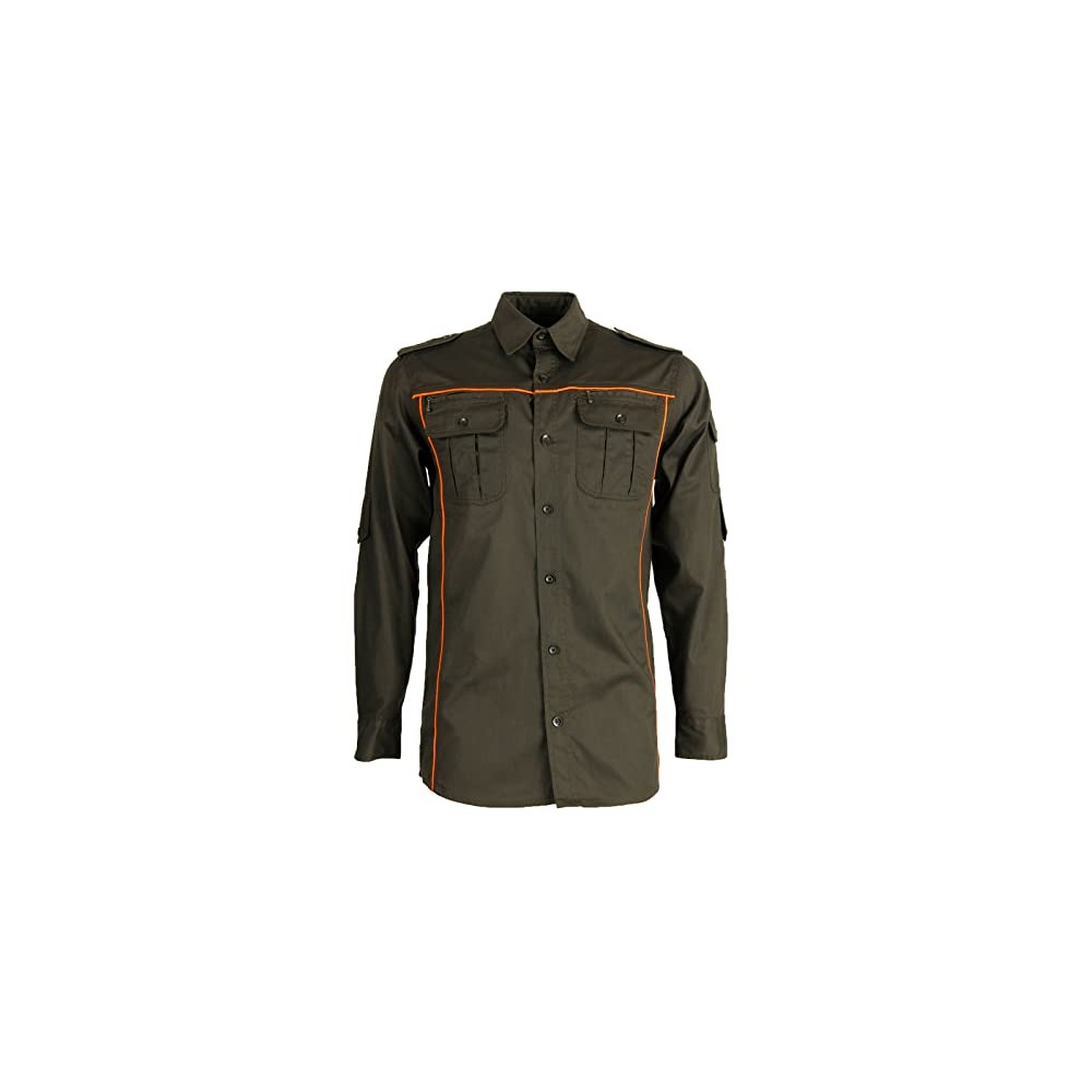 CAMICIA VERDE CON RIPORTI ARANCIO RS HUNTING