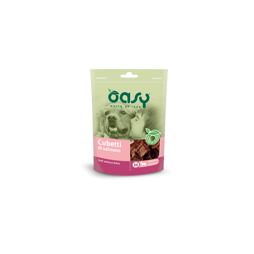 OASY SNACK - CUBETTI DI SALMONE 100g