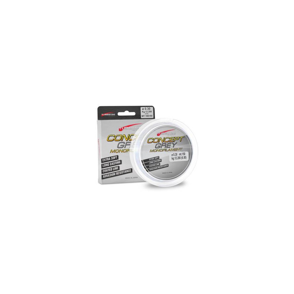 CONCEPT GREY MONOFILAMENT 300+50MT TUBERTINI