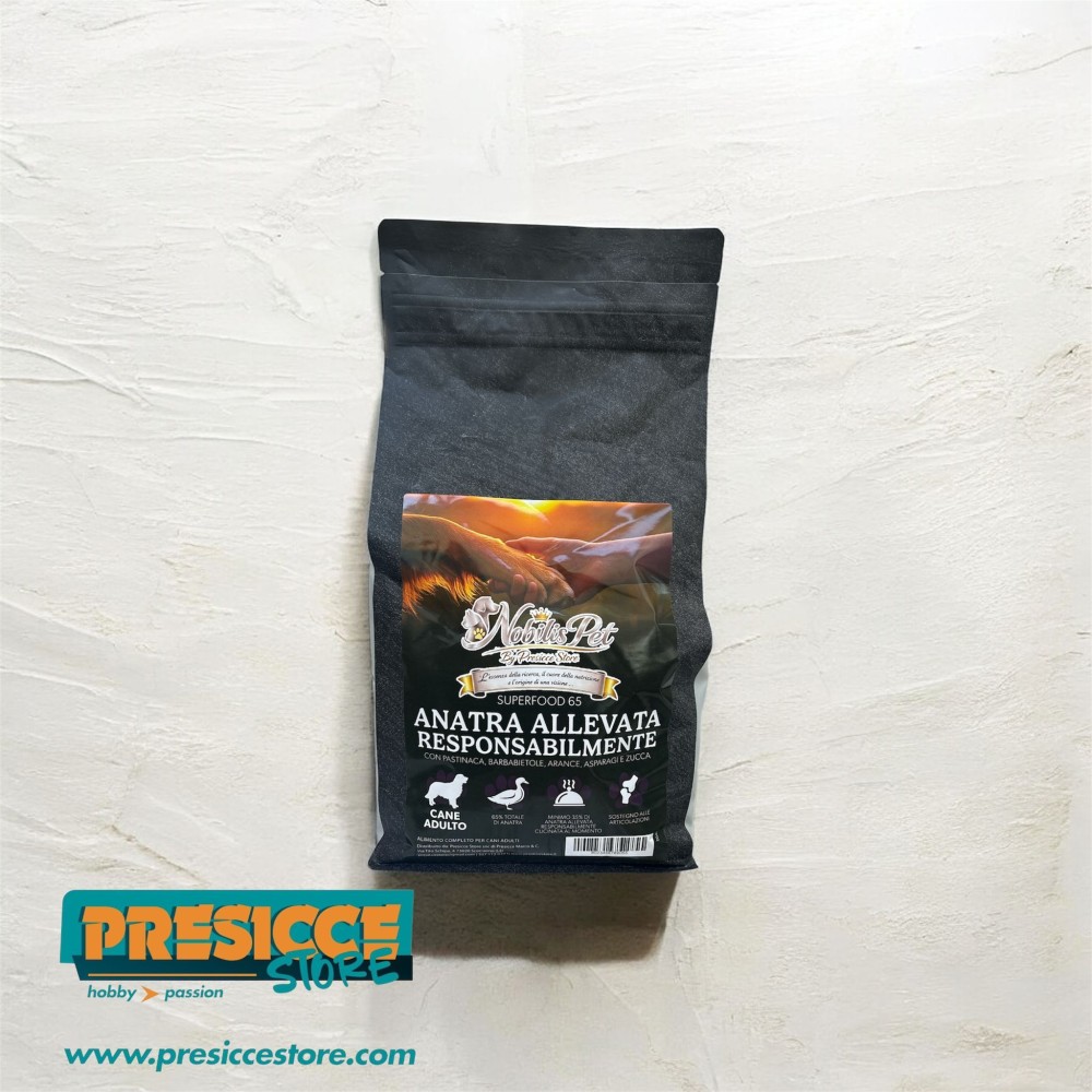 NOBILIS PET BY PRESICCE STORE - CROCCHETTE PER CANE SUPERFOOD ADULT MEIDUM ANATRA ALLEVATA RESPONSABILMENTE