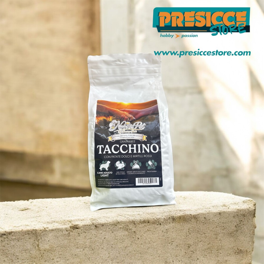 NOBILIS PET BY PRESICCE STORE - LINEA GRAIN FREE ADULT MEDIUM/LARGE LIGHT TACCHINO CON PATATE DOLCI E MIRTILLI ROSSI