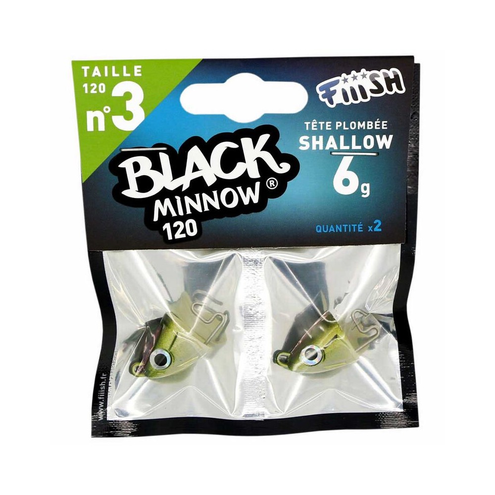BLACK MINNOW N°3 Fiiish Lead Shallow 6Gr.