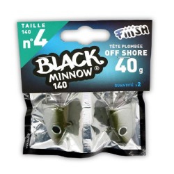 BLACK MINNOW N°4 Fiiish Lead off-shore 40Gr.