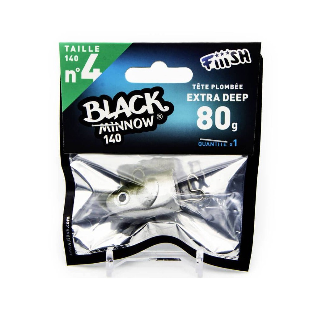 BLACK MINNOW N°4 Fiiish lead X-DEEP 80gr.