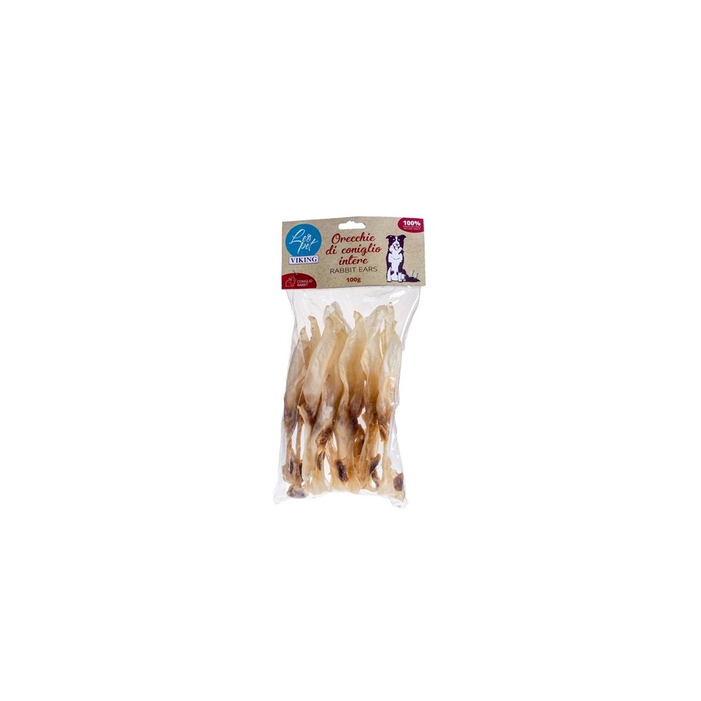 VIKING ORECCHIE DI CONIGLIO 100GR LEOPET