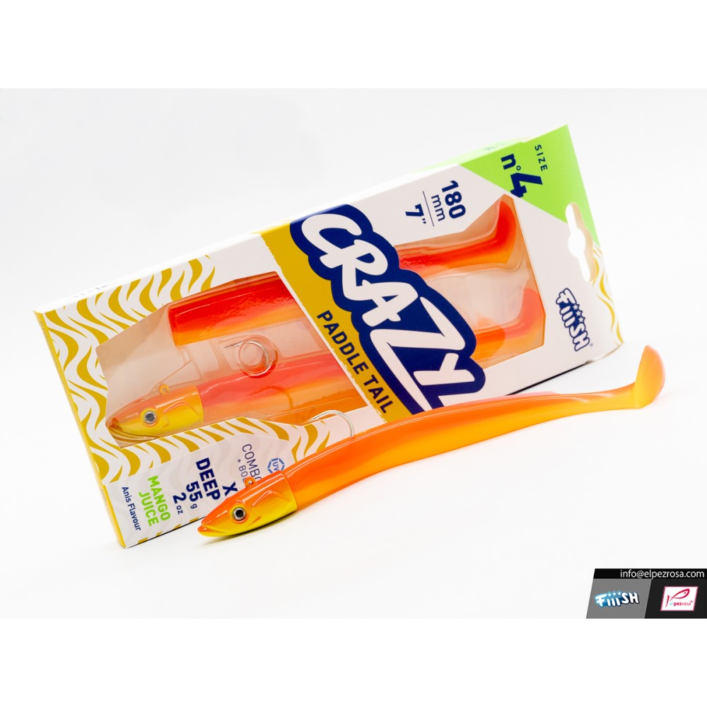 CRAZY PADDLE TAIL N°4 Fiiish x-deep combo 55gr.